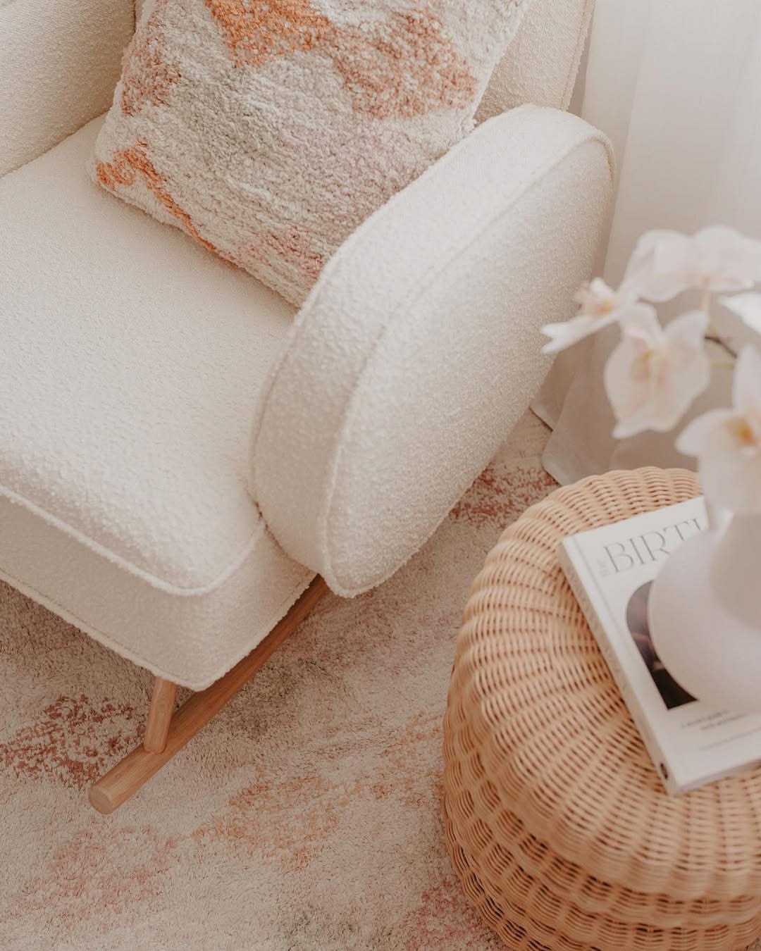 Cream Cloud Rocker & Ottoman