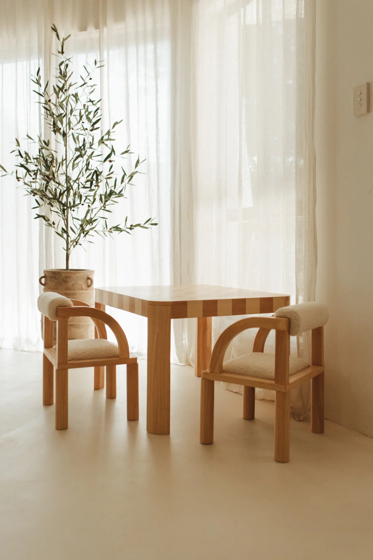 Quinn Checkerboard Table + Percy Chair Set