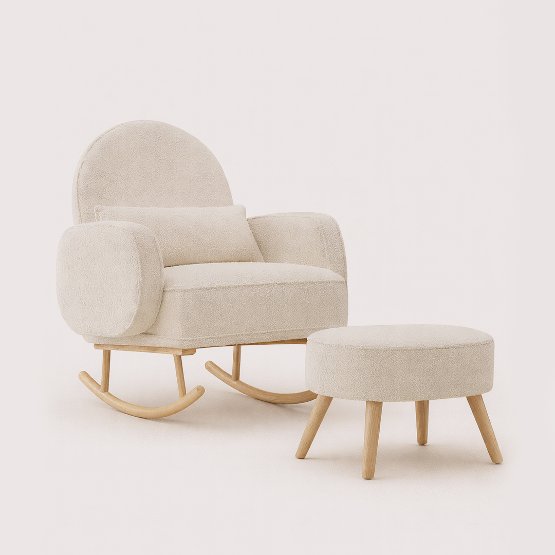 Cream Cloud Rocker & Ottoman