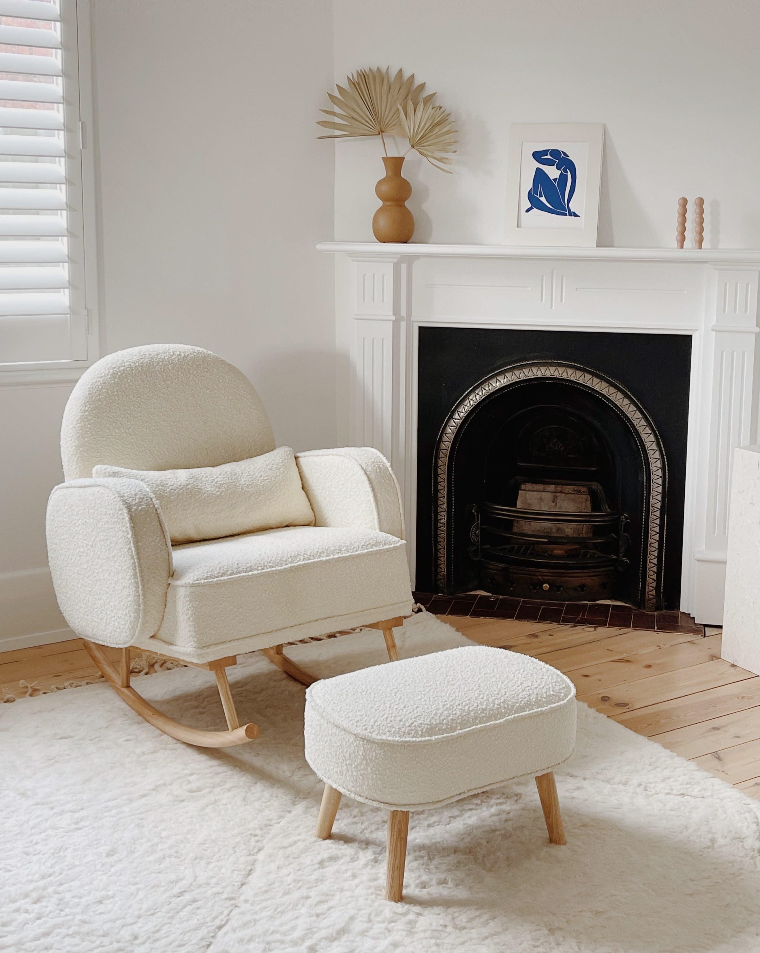 Cream Cloud Rocker & Ottoman