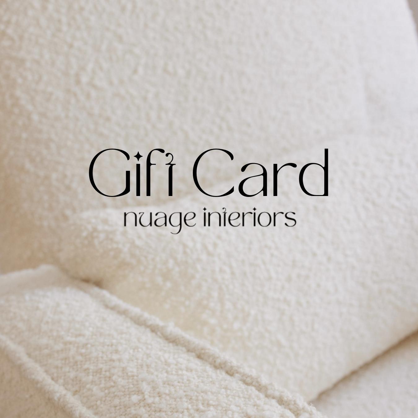 Nuage Interiors Gift Cards