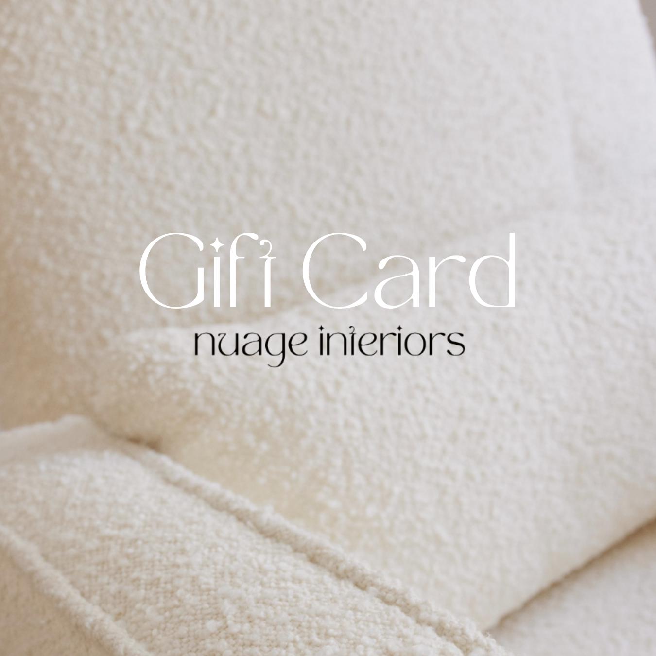 Nuage Interiors Gift Cards
