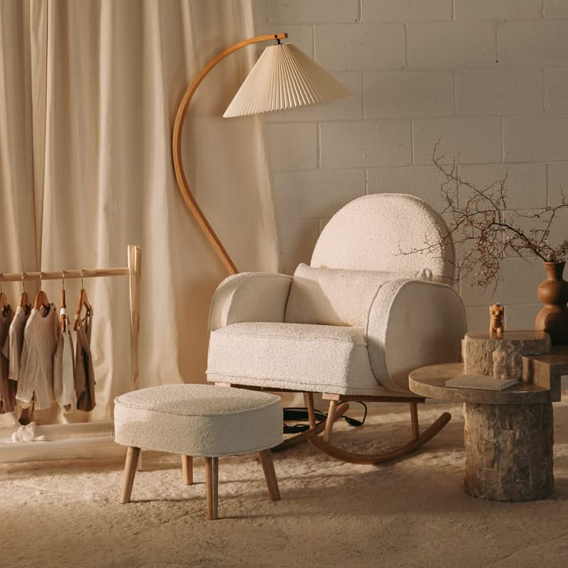 Cream Cloud Rocker & Ottoman