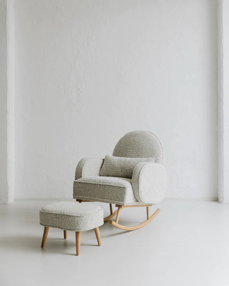 Ash Grey Cloud Rocker & Ottoman