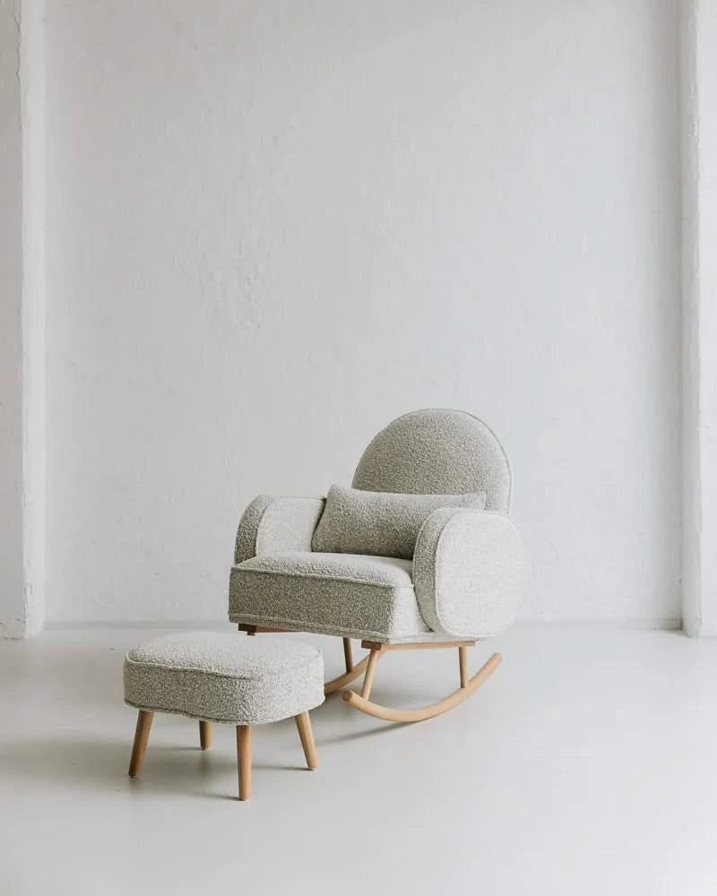 Ash Grey Cloud Rocker & Ottoman
