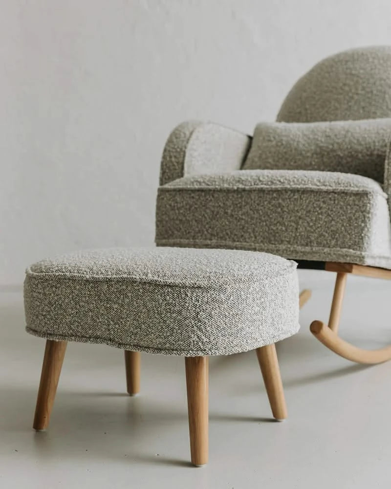 Ash Grey Cloud Rocker & Ottoman