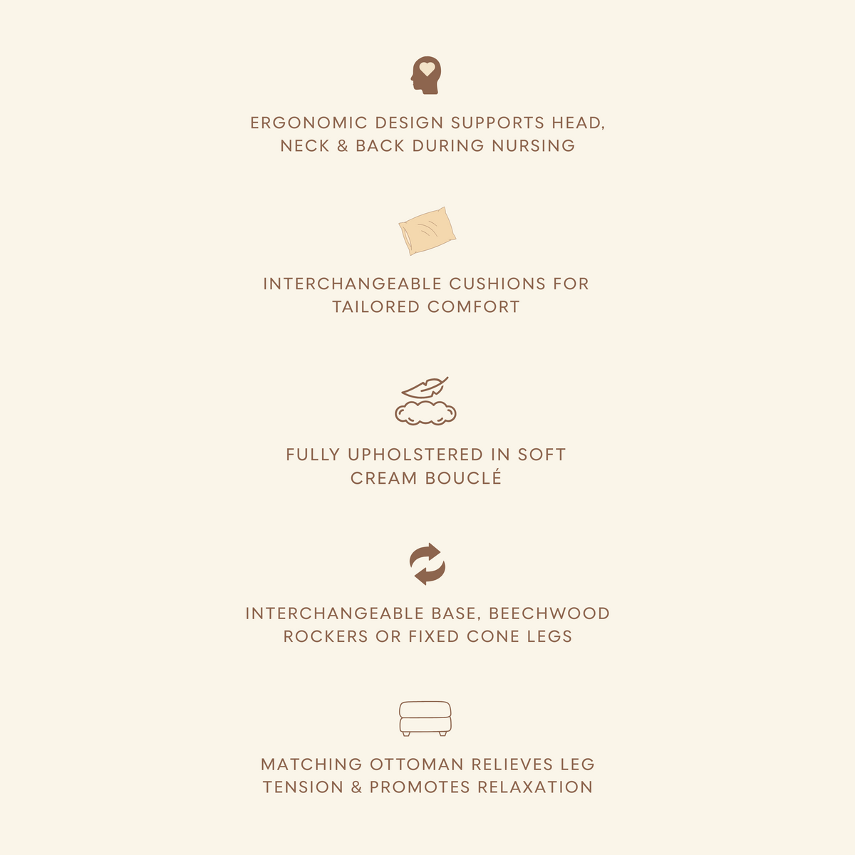 Cloud Rocker and Ottoman