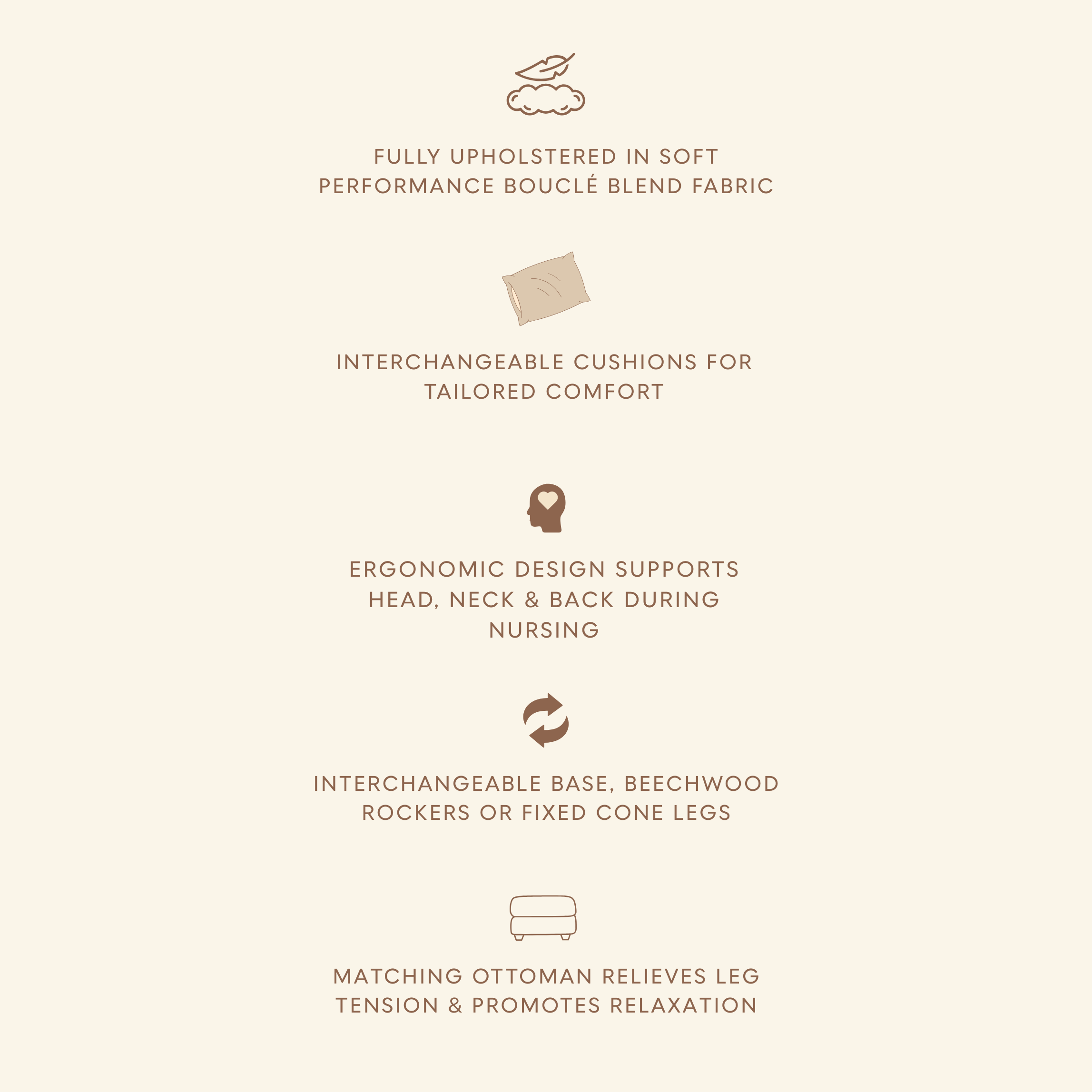 Jolié Rocker & Ottoman