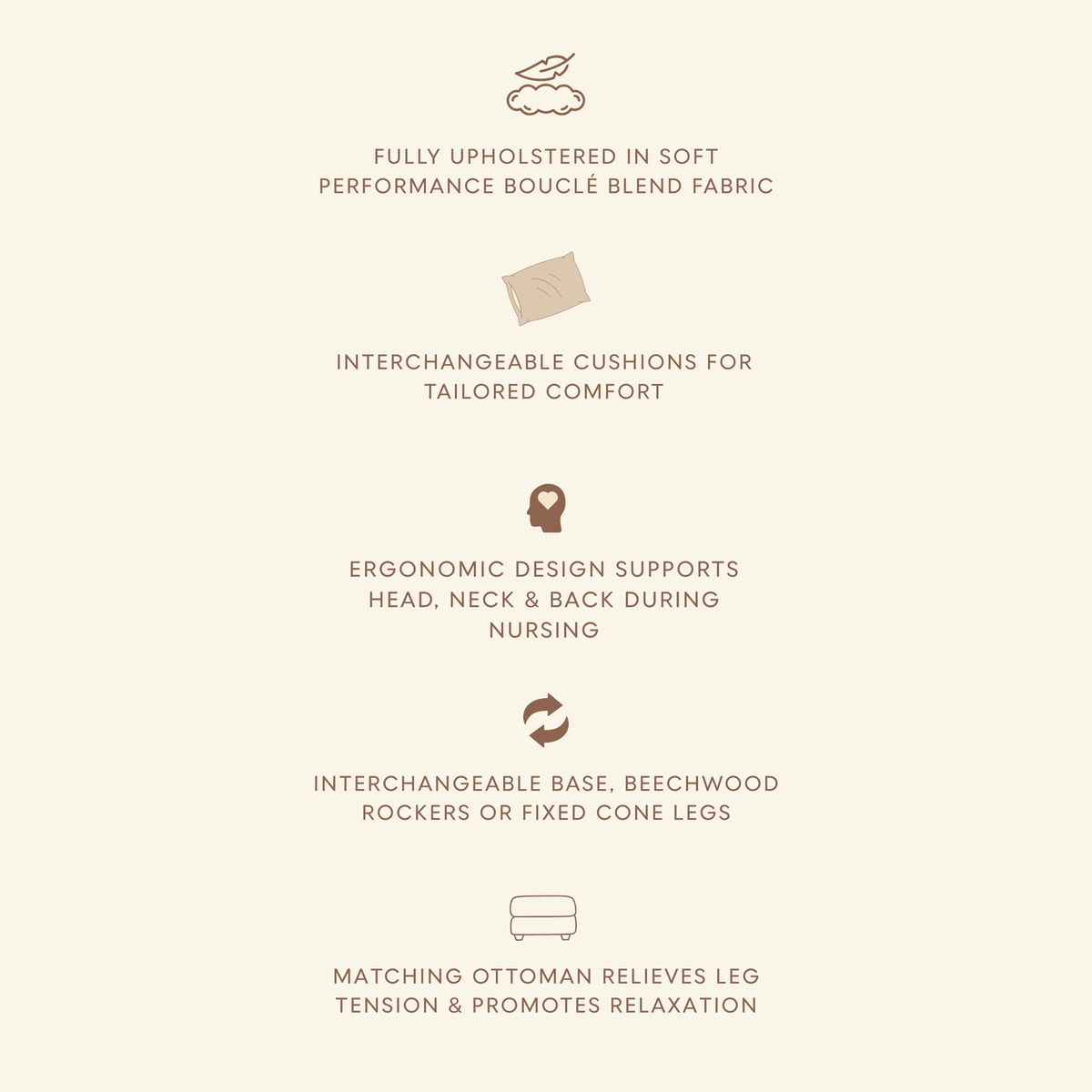 Jolié Rocker & Ottoman