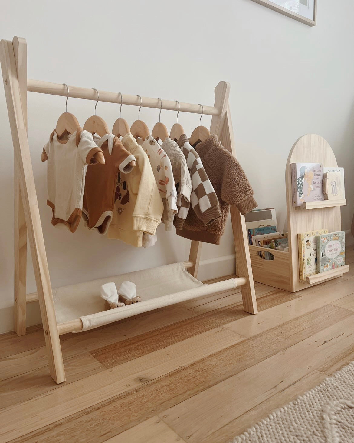 Bundle - Arched Bookshelf + Toddler Clothing Rack