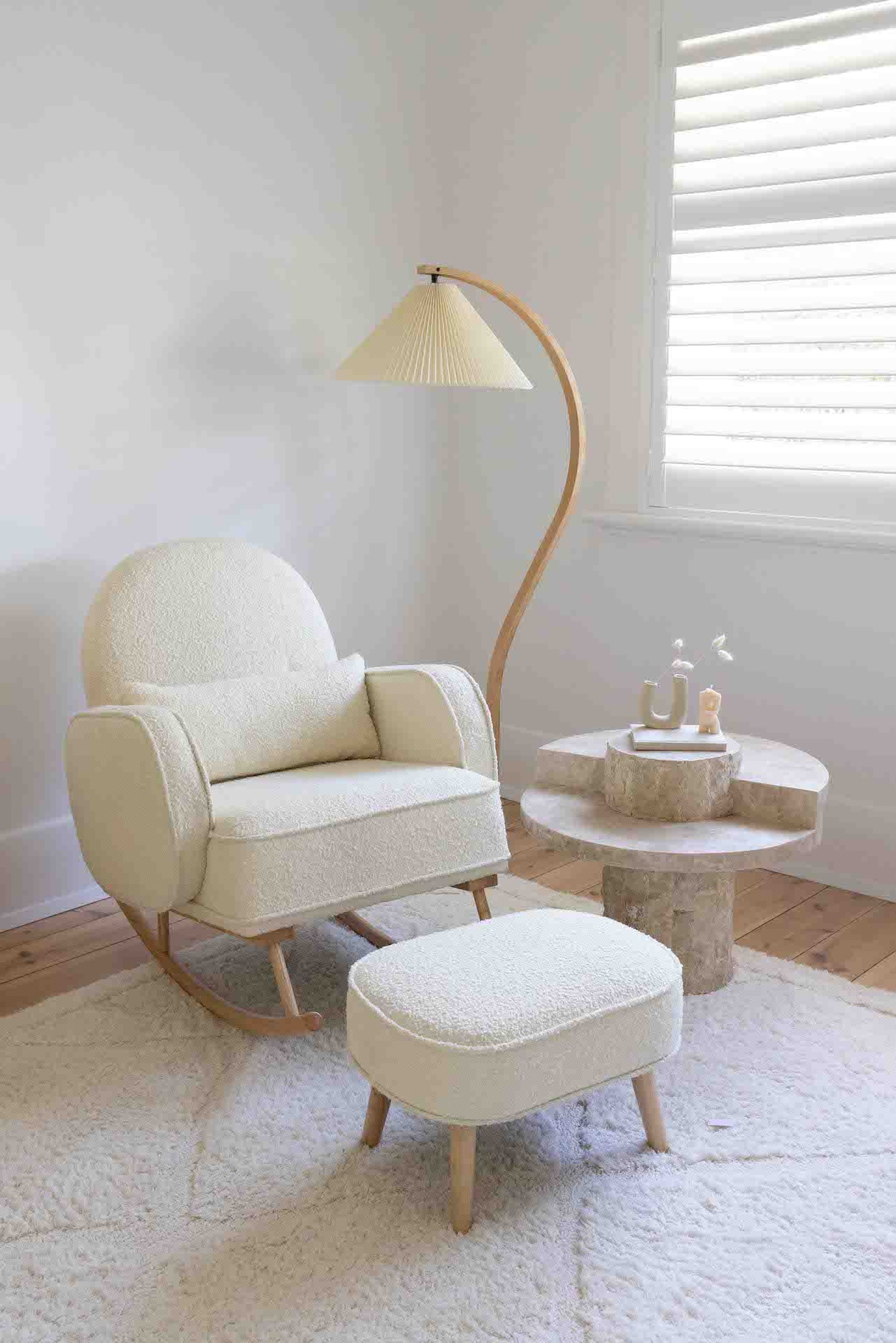 Cream Cloud Rocker & Ottoman
