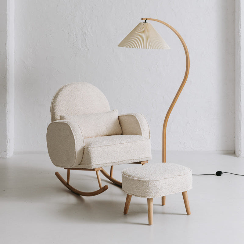 Cloud Rocker + Pleated Floor Lamp